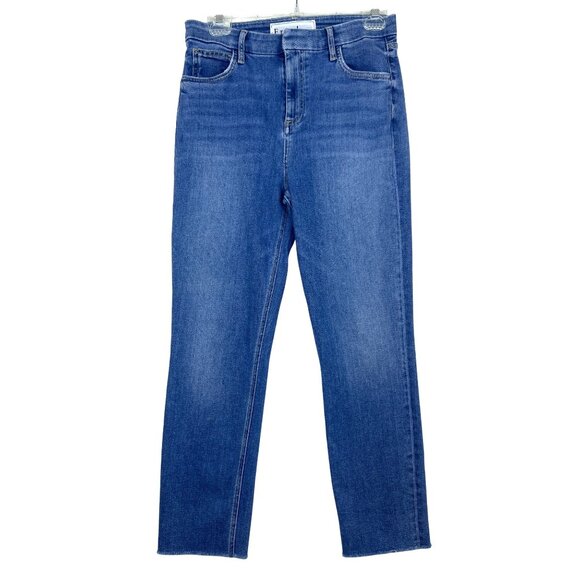 Frank & Eileen Derry Signature Ankle Jeans High Rise Raw Hem Medium Wash Size 29 - Picture 6 of 14